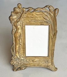 Antique Art Nouveau Gilt Standing Picture Frame