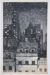 Beatrice Beard Grover (NY/CT 1901-1994) Lithograph 'My New York'