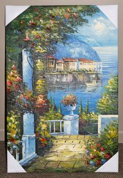 Original Acrylic On Canvas Painting Of Mikonos - Signed
