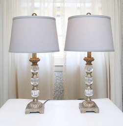 Pair Of Acrylic & Resin Table Lamps
