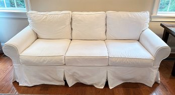 Pottery Barn PB Classic Slipcovered 3-Seat Sofa - In White