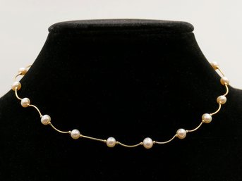 14KT Gold And Pearl Necklace