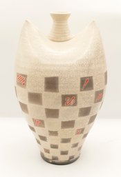 1997 Peter Alsen (Oregon) Raku Pottery Vase