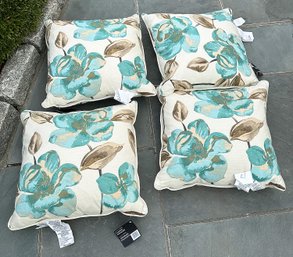 Set Of 4 Floral Throw Pillows - Never Used