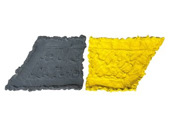 Pino Pinelli (Italy, 1938-2024) 'Pittura R' (1995) On Two Elements - Acrylic On Unprepared Flannel