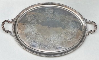 Vintage Silverplate Serving / Tea Service Tray - 30' X 19.5'