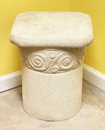 Cast Stone Garden Column Plinth / Stool / Side Table