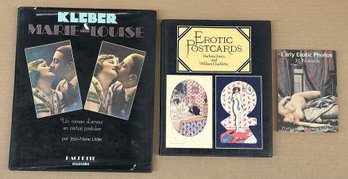 Collection Of 3 Books On Erotic Postcards - Kleber & Marie-Louise, Erotic Postcards, And Early Erotic Photos