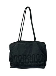 Vintage Prada Nylon Embroidered Shoulder Bag