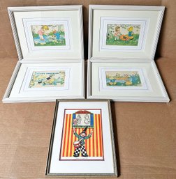 Framed Collection Of Mabel Lucy Atwell Prints - 1940's-1970's