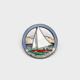 Vintage Sterling Silver And Enamel Provincetown Pin