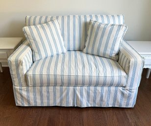 Oversized Slip-covered Chair / Pull Out Sleeper