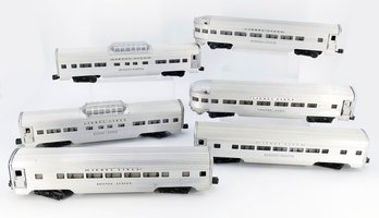 Lionel / Williams 2530 2532 2533 2534 Silver Range Cloud Bluff O Train Cars - Illuminated Pullman/Astro Dome