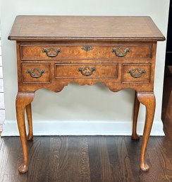 Walnut Burl Queen Anne Lowboy