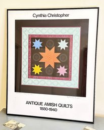 Cynthia Christopher Hand Signed Poster - Antique Amish Quilts 1880-1940 - Hand Signed