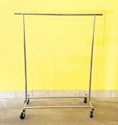 Adjustable Rolling Clothes Rack