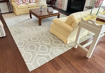 Oriental Weavers Pantone Universe Optic Handcrafted Wool Area Rug - Moss/Ivory - 10' X 13'