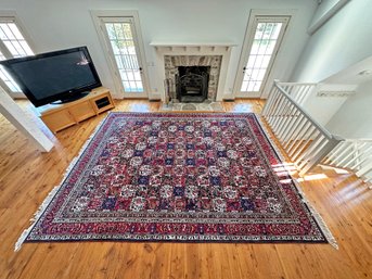 Persian Bakhtiari Geometric Hand-Knotted Rug - 10' X 12' - High Quality
