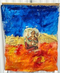 Angela Palladino Hand-Painted San Gennaro Banner - For The Feast Of San Gennaro (NY)