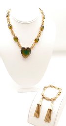 Vintage Joseph Warner Necklace & Tassel Bracelet Jewelry Lot