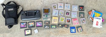 Vintage Handheld Video Game System Lot - Sega Game Gear, Nintendo Game Boy - Games