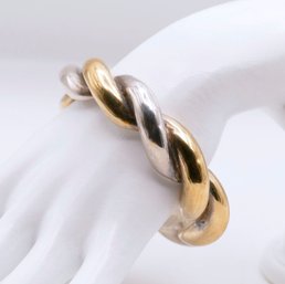 Large Sterling Silver Braided Bracelet