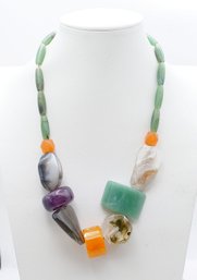 20' Colorful Faceted Bead Necklace