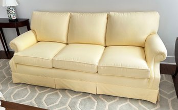 Three Seat English Roll-arm Upholstered Sofa