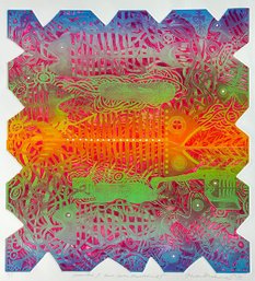 1976 Shigeru Narikawa Aquatint Etching 'Somewhere I Have Never Travelled #5' - Signed