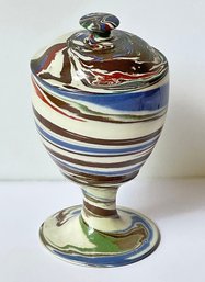 Vintage Desert Sands Pottery Covered Jar - Swirl Glaze