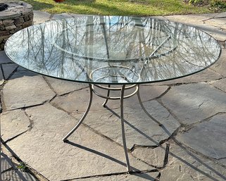 Outdoor Round Glass Top Table
