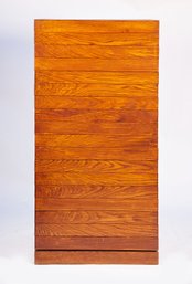 Beautiful Mid-Century Modern Wooden Tall Flat File Cabinet - 18 Drawers - 59.5' Tall