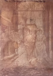 Antique Tapestry From Alonso Perez (1881 - 1914) - Framed