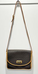 Ted Lapidus Leather Embossed Crossbody Bag - In Excellent Condition