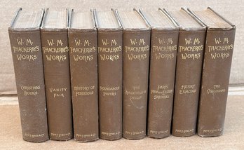 W.M. Thackeray's Works - 8 Volume Book Set - Mid-19th C.