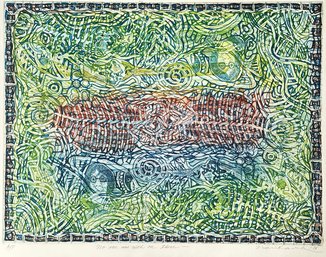 1976 Shigeru Narikawa Aquatint Etching 'There Was No One With Me There' - Signed