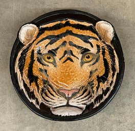 Vintage 1970's Italian Ceramic Tiger Plate - Taste Seller By Sigma