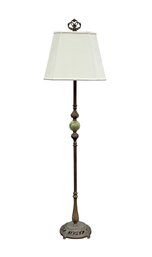 Art Deco Style Onyx Marble & Metal Floor Lamp