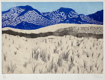 1970's Fernando Torm (Chile/NYC B.1944) Modern Lithograph On Paper - Landscape - Signed