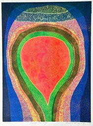 Original 1976 Shigeru Narikawa Aquatint Etching 'Up, Up The Sky' - Signed