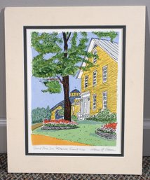 Thomas M. Johnson Print Of The Round Barn Inn (Waitsfield, VT)