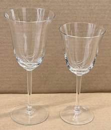 Set Of 18 Holmegaard Glassworks Eclair Pattern Crystal Wine Glasses