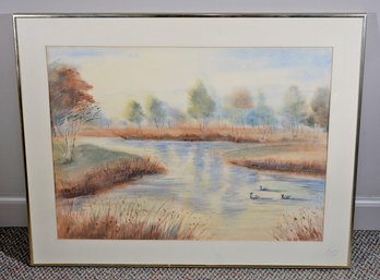 Cynthia Hagman Hay Watercolor On Board - Nature Scene