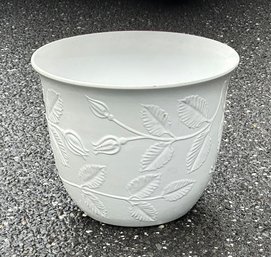 White Ceramic Flower Pot / Planter - 13' Diameter, 11' Tall