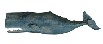 CLARK VOORHEES (CT/VT, 1911-1980) Carved And Painted Wooden Sperm Whale