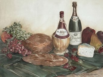 Original Joy Waldman Still Life Watercolor Painting