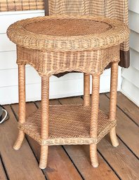 Bielecky Brothers Wicker Side Table