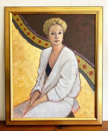 Marvel Wynn (American 1915 - 2002) Original Oil On Canvas Portrait (1982)