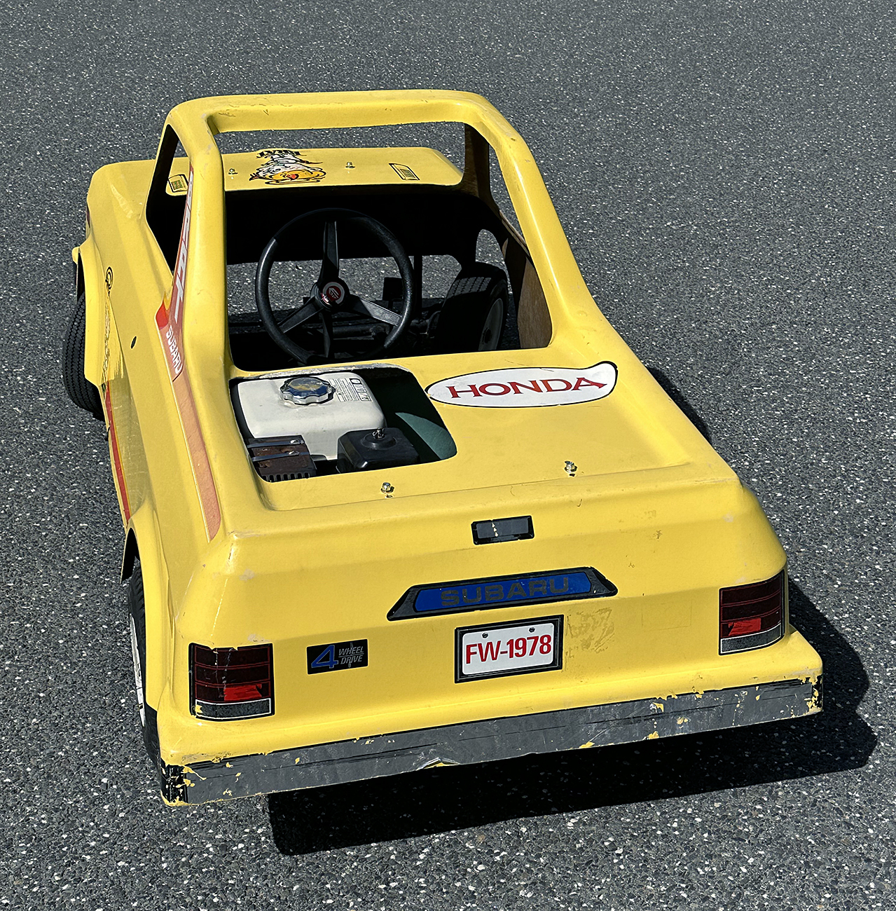 Vintage 1978 Subaru Brat Go-Kart In Yellow Ultra Rare #16082