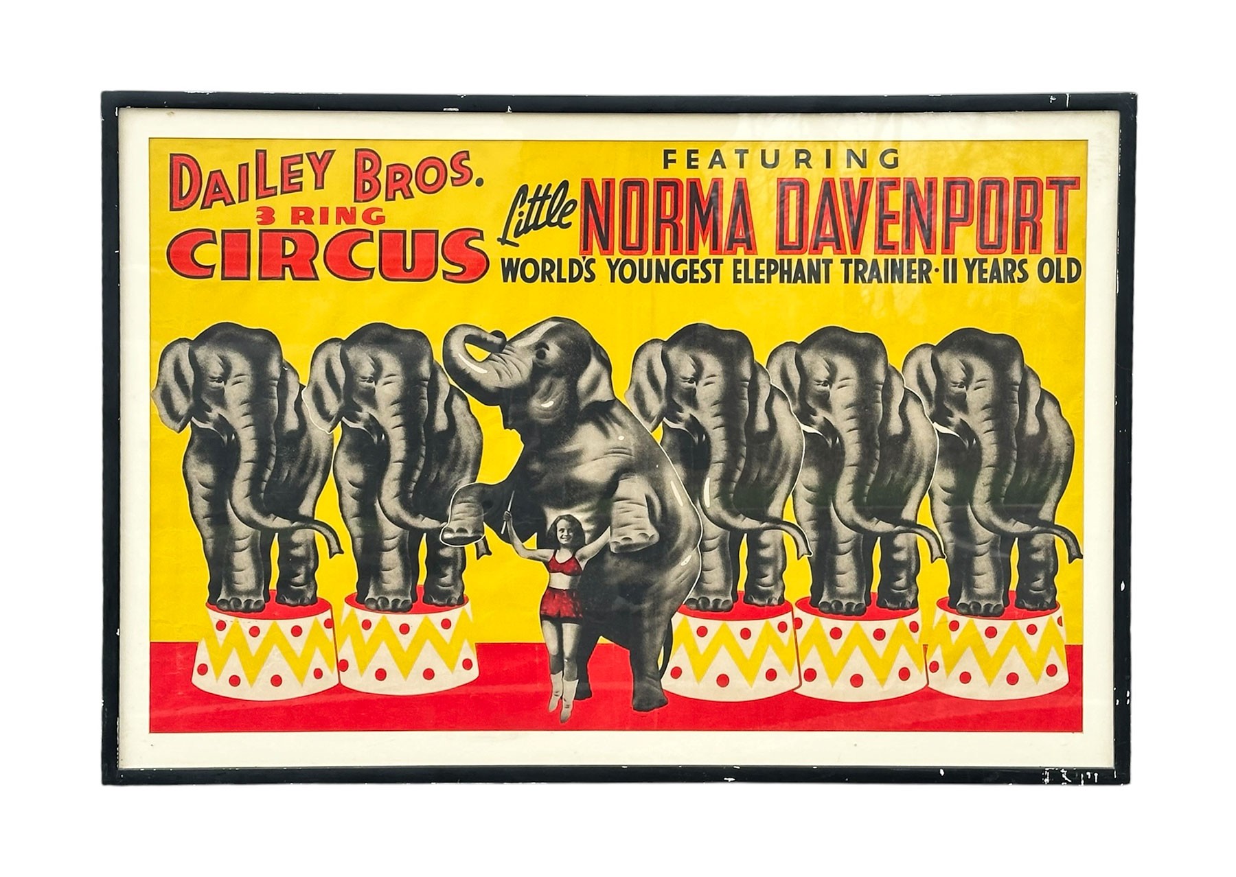 Gilbert Dailey Vintage 1940's Dailey Bros Circus Lithograph Poster #22390 ...